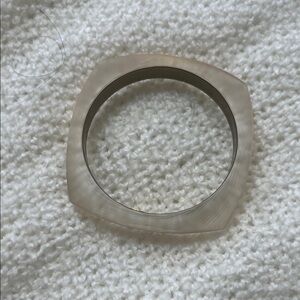 EUC Alexis Bittar Square Beige Bangle Bracelet